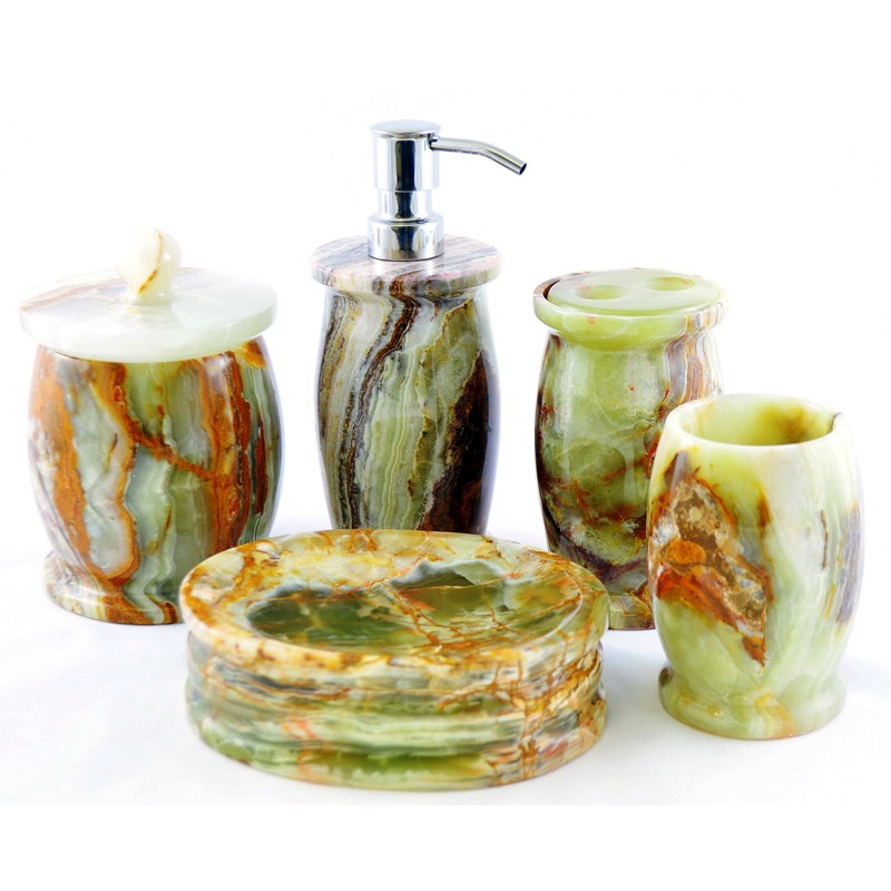 Nature Home Decor 704MG Multi Green Onyx Lotion Dispenser