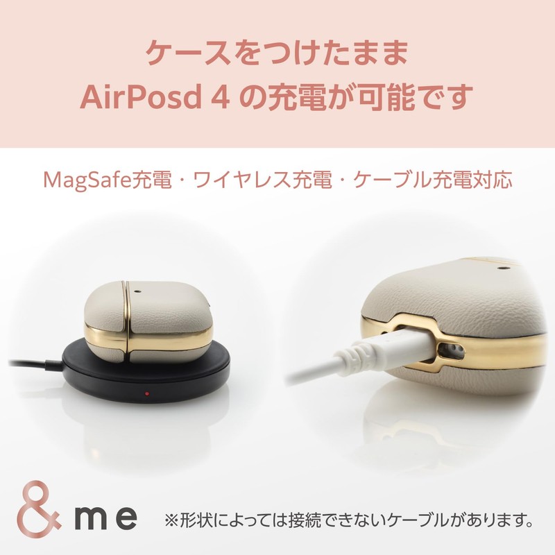 Elecom AirPods Case, 4th Generation, Active Noise Cancelling, Soft Leather