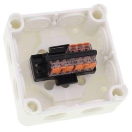 Wiska 10110405 Combi 308 WH 3-221-413 Combi 308 Junction Box, 85x85x51mm, White, 3 x wago 221