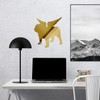 Decal Stickers of English Bulldog Angel Wings Silhouette (Metallic Gold)
