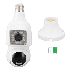 FHD 1080P Dual Lens Light Bulb Security Camera 360 Degree PTZ Intelligent Motion Detection 2 Way Communicate E27 WiFi Camera