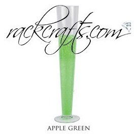 rackcrafts.com Crystal Jelly Jello Pearl Bio Gel Water Beads Magic Grow Balls Spheres Water Plant Vase Fillers Single Packs (Large - Apple Green)