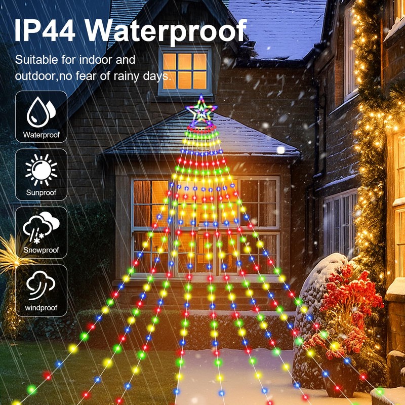 Outdoor Christmas Decoration Star Lights 480 LED Christmas Star Lights