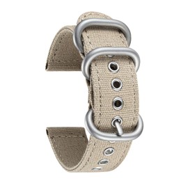BINLUN Watch Band, Canvas Watch Strap, Quick Release Cloth Watch Strap, Double Layer Fabric, Replacement Strap, Breathable, Adjustable, Unisex, 0.7 inch (18 mm), 0.8 inch (20 mm), 0.9 inch (22 mm), 24