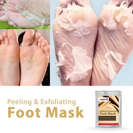 2 Pairs Foot Peeling Foot Mask - Exfoliating Socks and Moisturising Set for Peeling Off Calluses & Dead Skin