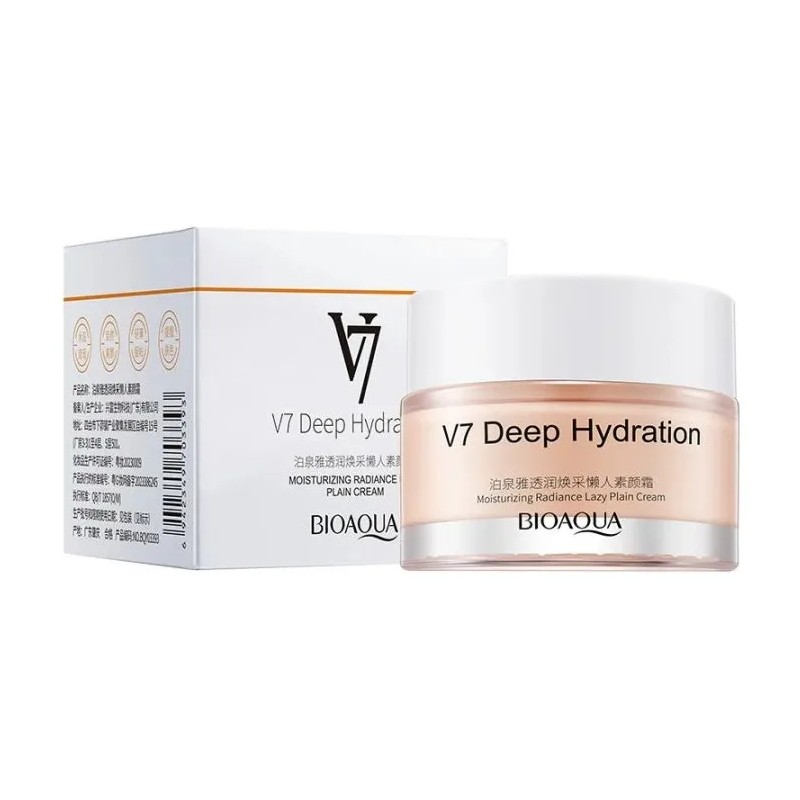 Crema Facial Bioaqua V7 Deep Hydration Translucida Hidrata Todo Tipo
