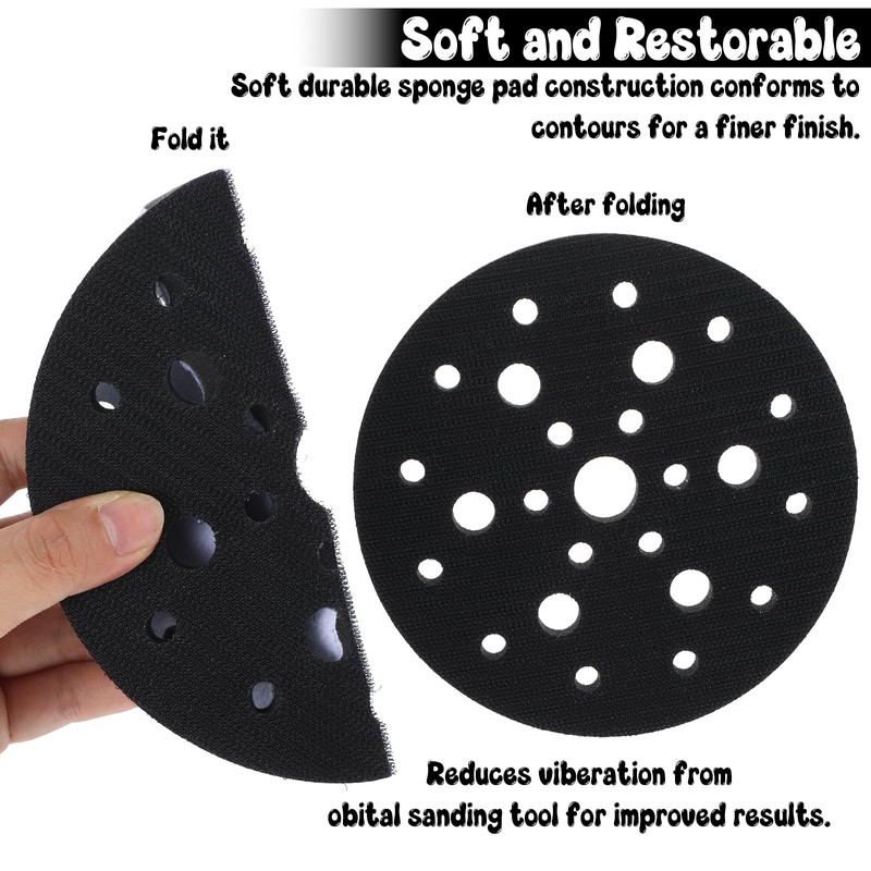 Wanmu 6Pcs Foam Interface Pads, 6 Inch 25 Holes Hook