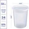 GUSTO [32 oz. - 24 Count Plastic Deli Containers with