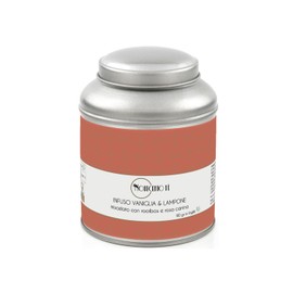Novecento Tè® Vanilla and Raspberry Infusion Rooibos Vanilla Raspberry Hibiscus Leaves - 90 g Red Tea with Fruits and Petals