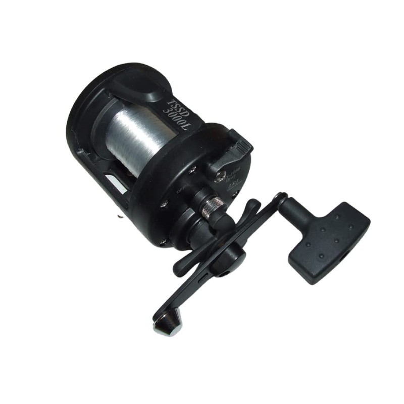 TSSD 3000L TROLLING BOAT FISHING REEL, SPOOLED WITH 30lb CLEAR