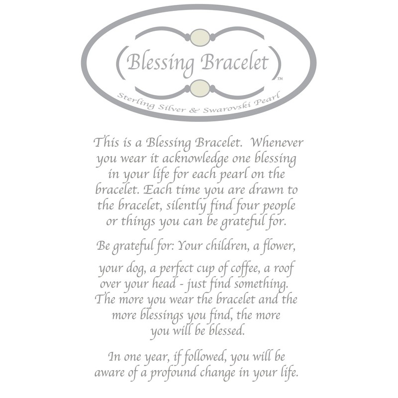 Made As Intended - Silver Crystal Pearl Blessing Bracelet, Regular