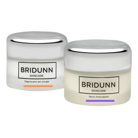 Kit Duo Crema Antiarrugas Regeneradora + Suero Antioxidante BRIDUNN Tensor, Firmeza Natural ,Péptidos, Rejuvenecedor Celular