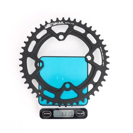 CYSKY Bike Chainring 104 BCD 30T 32T 34T 36T 38T 40T 42T 44T 46T 48T 50T 52T Narrow Wide Single Chainring for 7/8/9/10/11/12 Speed, Suit for 1x Set-up (Come with 4 Chanring bolts) (Black, 46T)