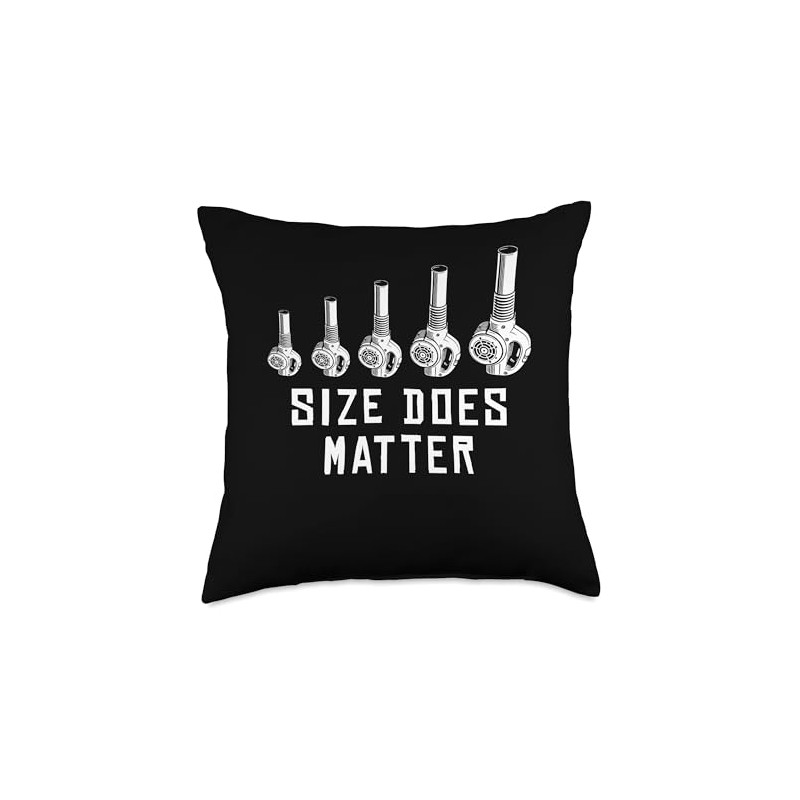 Size Does Matter Autumn Leaf Blower Throw Pillow
