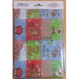 Unbranded Jumbo Bike Gift Bag Wrap Christmas Holiday Elves Reindeer Xmas Presents 60x72