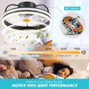 Ceiling Fan-Low Profile Ceiling Fan with Light - Modern Flush