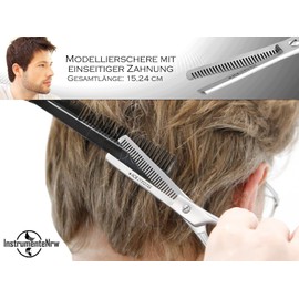 Premium thinning scissors, modelling scissors, hairdressing scissors, hair scissors, thinning teeth with practical storage case. HS-BAW