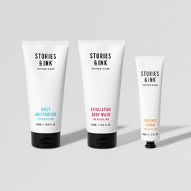 Stories & Ink Tattoo Care, The AM & PM Set for All Skin Types, Completely Hydrates, Protects and Enhances your Ink, Free from Parabens and Vegan Friendly