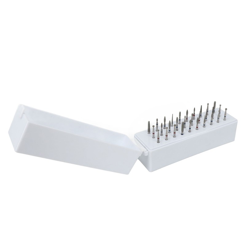 30 Holes Nail Drill Bits with Dustproof Organizer Stainless Steel