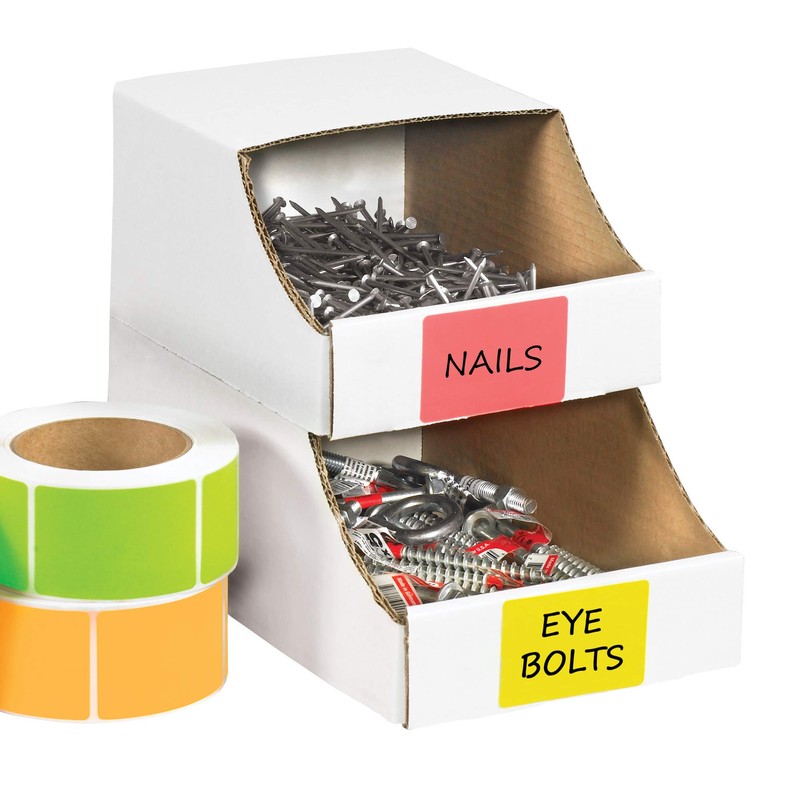 Aviditi Stackable Corrugated Cardboard Storage Bins Pack of 50