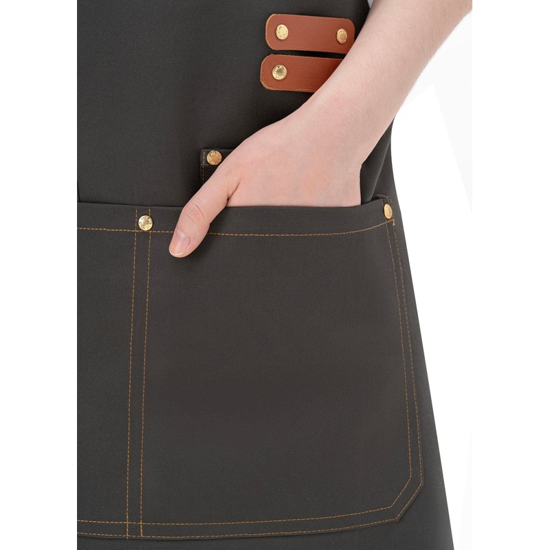 LOYGLIF Chef Aprons for Men Women with Large Pockets, Cotton