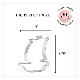 Pirate Ship Cookie Cutter, 4.75 in, Silver, Made in USA