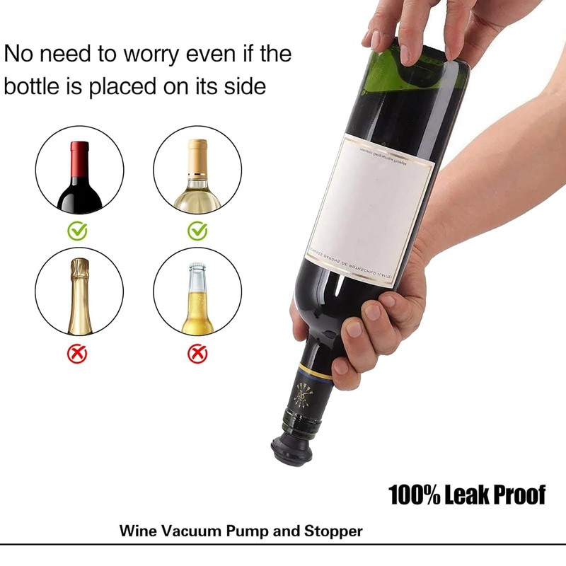 Wine Stoppers Vacuum, Rubber Wine Stoppers for Bottles Silicone Wine