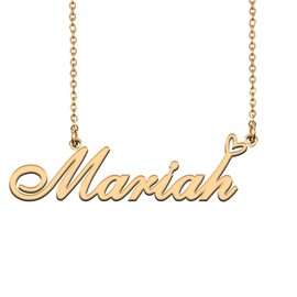 HUAN XUN Customized Nameplate Necklace Charm Jewelry for Mom Mariah