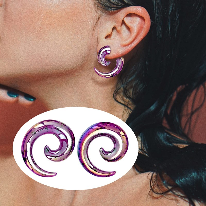 YOFANST Acrylic Ear Stretching Kit Spiral Tapers Gauges Expander 14G-00G
