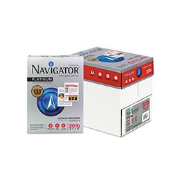 NAVIGATOR Platinum Paper, 99 Brightness, 20lb, 8-1/2 x 11, White, 2500/Carton