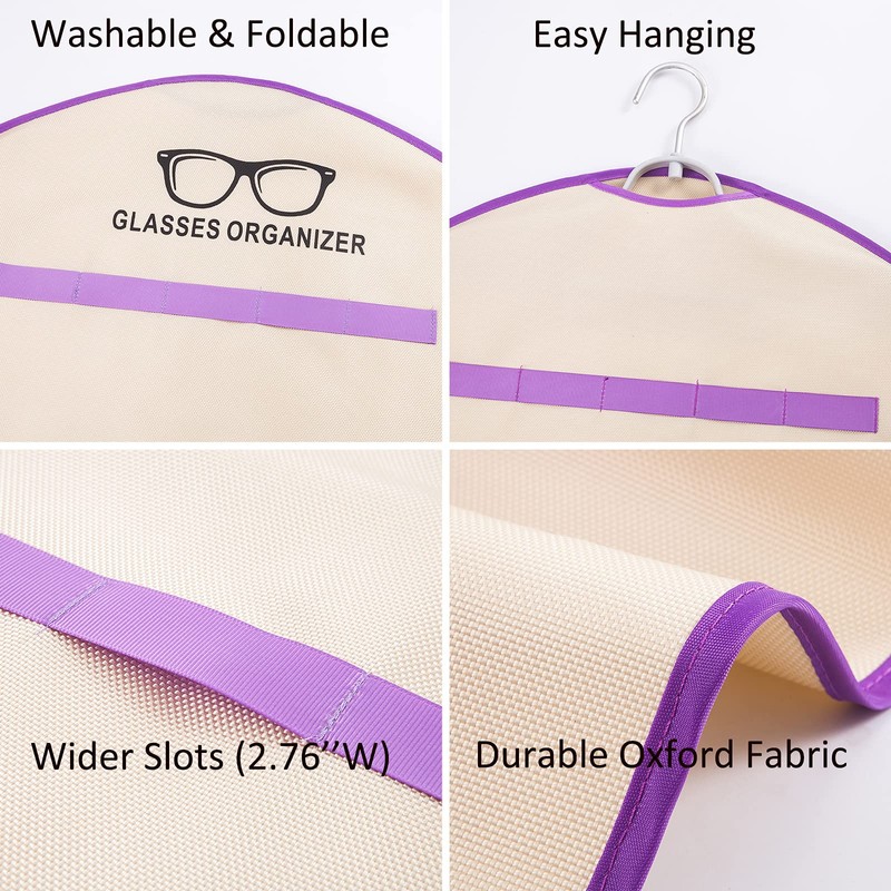 TRIUMPH VISION Purple Wall Sunglasses Organizer Storage 20Slots - Hanging