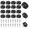 Glarks 32Pcs Screw-On Rubber Feet Set, 18MM Black Floor Protector
