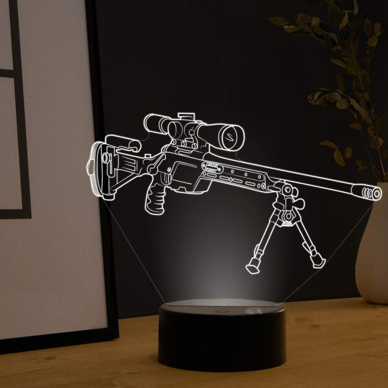 Optical Illusion 3D Weapon Night Light 16 Colours Different Remote