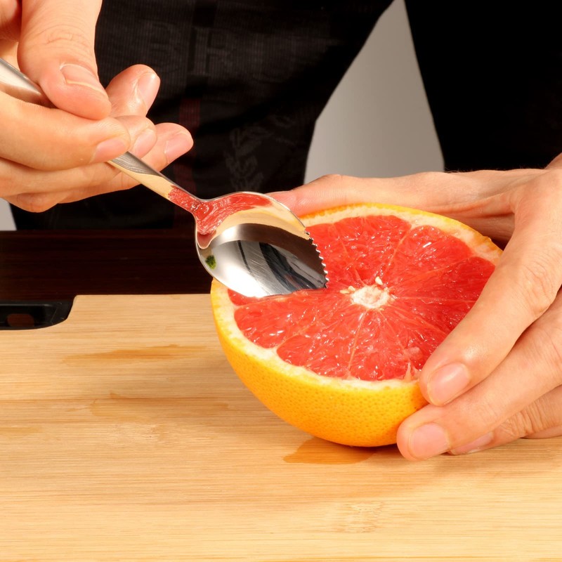 5 PCS Grapefruit Spoons, Stainless Steel Grapefruit Spoon Utensil Set,