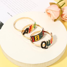 Juneteenth Napkin Rings Set African Map Napkin Rings Enamel Fist Love Heart Sunflower Napkin Holder Rings for Table Decor Black Histroy Month Table Place Settings Decorations (Style H)