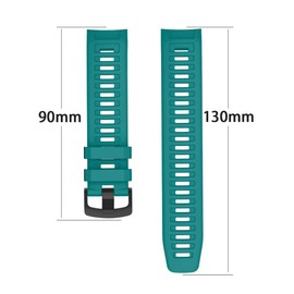 WUWOCJ Soft Silicone Band Compatible for Garmin Instinct/Instinct 2/Solar/Tactical/Tide/Esports Wristband Replacement Watch Strap (Lake Blue)