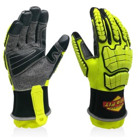 Intra-FIT Rescue Gloves EN388-3X44EP EN420 Flexibility 5, Cut Resistant, Tear Resistance, Puncture Protection, Work Gloves with TPR Knuckle Protection