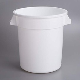 PRO&Family 41 Qt. / 10 Gallon / 38 Liters White Round Ingredient Bin/Commercial Trash Can. Kitchen Garbage Can Waste Basket Recycle Bin