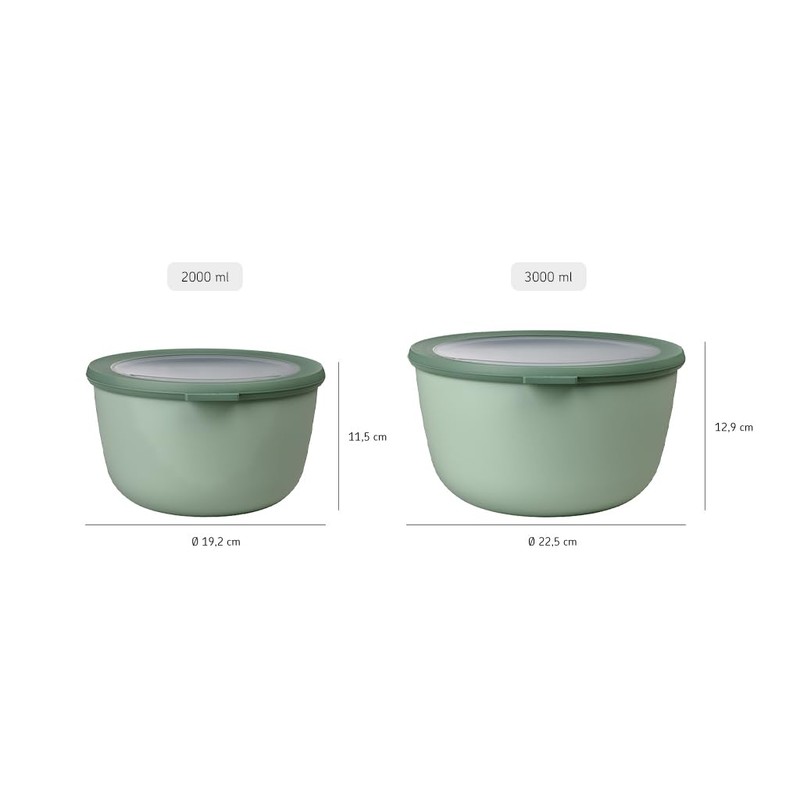 Mepal Cirqula Round Nordic Blush Multi Bowl – 2000 ml