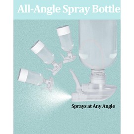 TERESRY 2 Pack 360° Glass Spray Bottles with Silicone Sleeve, 16 oz Empty Refillable Containers with Adjustable Spray Nozzles, Spray Bottles for Hair, Cleaning Solutions and Plants Black&White
