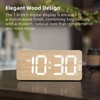 uscce Wooden Digital Alarm Clocks for Bedrooms: Dimmable Dual Alarm