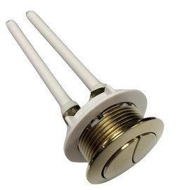 Taps2Traps® Brushed Brass Universal Toilet Dual Flush Button Fit 38mm Cistern Hole