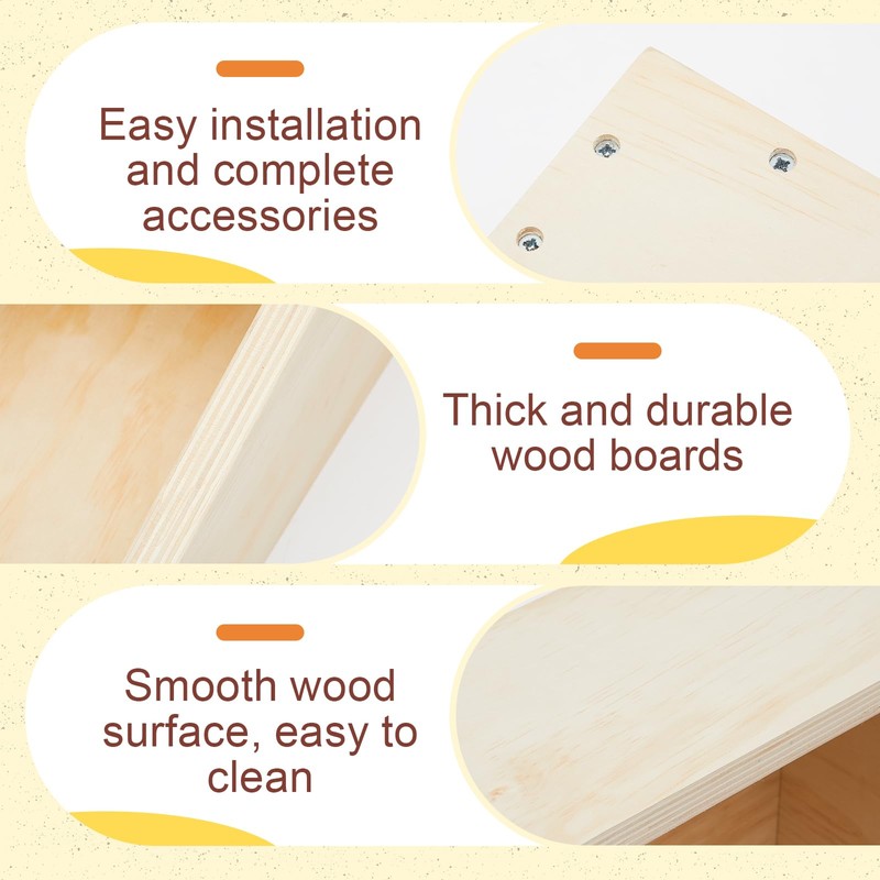 Maxcheck 1 Pack Wood Rabbit Nesting Box, 14x8x8 Inch Wooden