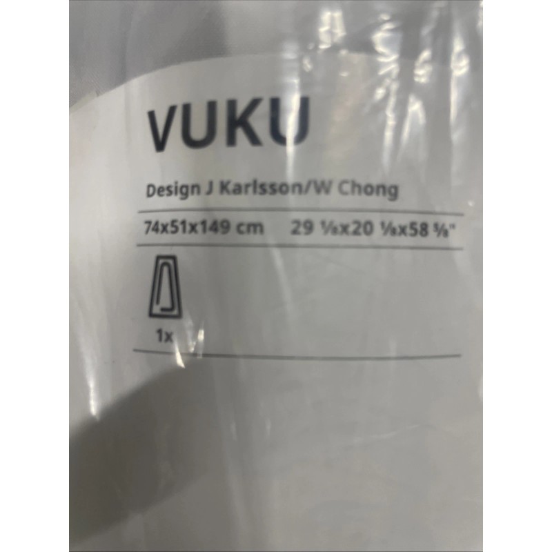 IKEA New IKEA VUKU Wardrobe Free Standing Fabric Cover Zip