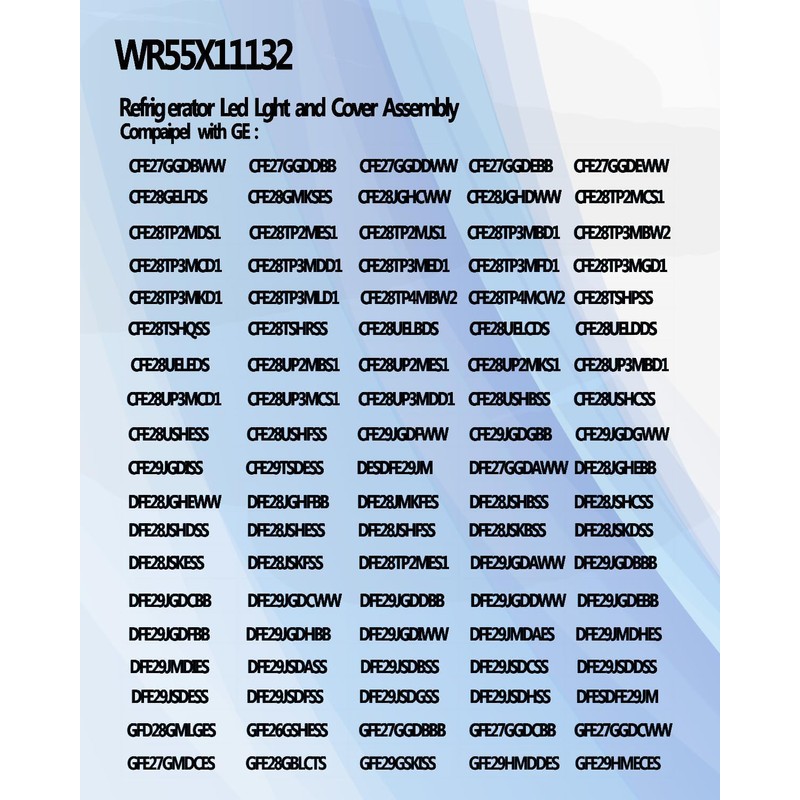 (8-Pack) New Upgraded WR55X11132 LED Light Replacement for GE Refrigerator