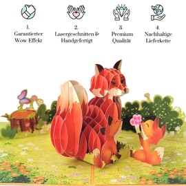 Magic Moments® Die beste Mama Pop Up Card – Funny 3D Birthday Card with Envelope for Mother on Birthday, Mother's Day – Congratulations Card Birthday – Congratulations on Pregnancy