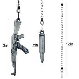 Dotlite 4 Pieces Silver Pull Chains Ceiling Fan Pull Chain Extension Fan Pull Chain Pendant 12 Inch Ceiling Fan Chain Extender Ornament with Ball Fan Chain Connector (Silver)