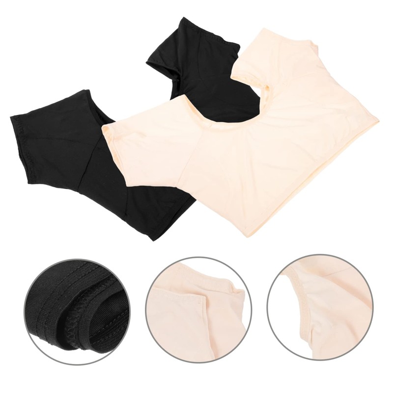 Healeved 2pcs Armpit Sweat Vest Underarm Pads for Sweating Washable