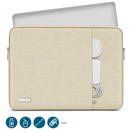 TECOOL 13.3 Inch Laptop Case Sleeve For MacBook Air 13 13.6 Inch M4 M3 M2 2025 2024 2022-2010,MacBook Pro 13 Inch M2 M1 2022-2012, MacBook Pro 14 Inch M4 M3 2024 2023,Protective Waterproof Case,Beige