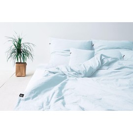 HOP DESIGN Bed Linen 140 x 200 cm Cotton Bed Linen Sets, Duvet Cover 140 x 200 cm, Pastel Blue, Duvet Covers Summer Bed Linen, Duvet Cover with 1 Pillow Cover, 100% Cotton, Ideal for Allergy Sufferers
